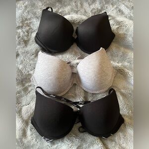 Women’s 36B PINK WEAR EVERYWHERE PUSH-UP Bra 3 Pack Bundle.